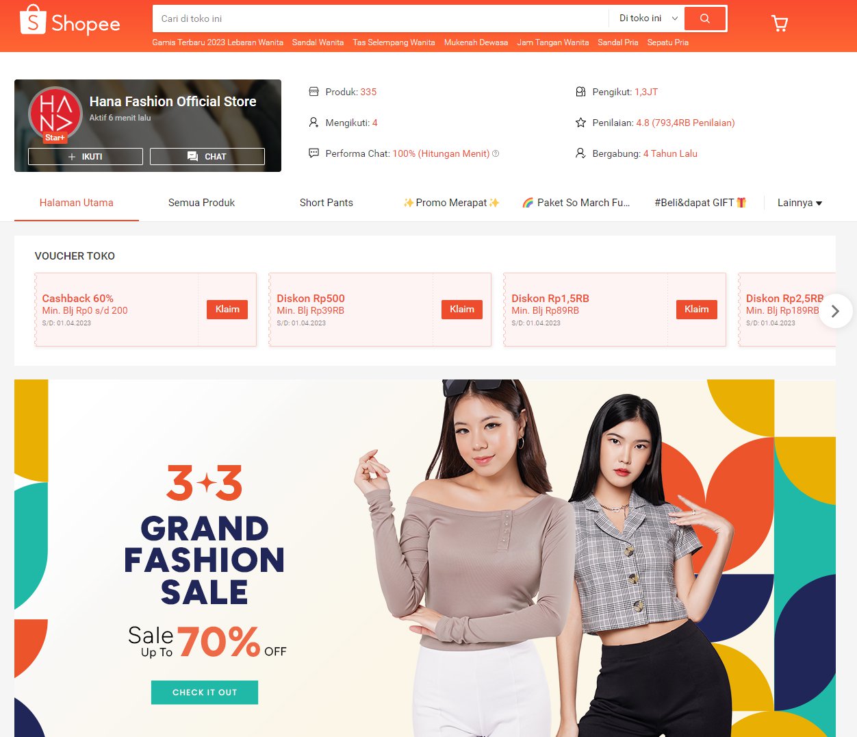 Hana Fashion Shopee Stores